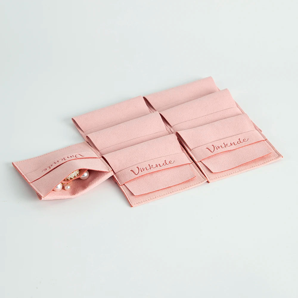 50pcs Microfiber Velvet Cotton Gift Bags with Compartment Custom Logo 10x10cm Jewelry Packaging Dust Pouches Wedding Party Sack