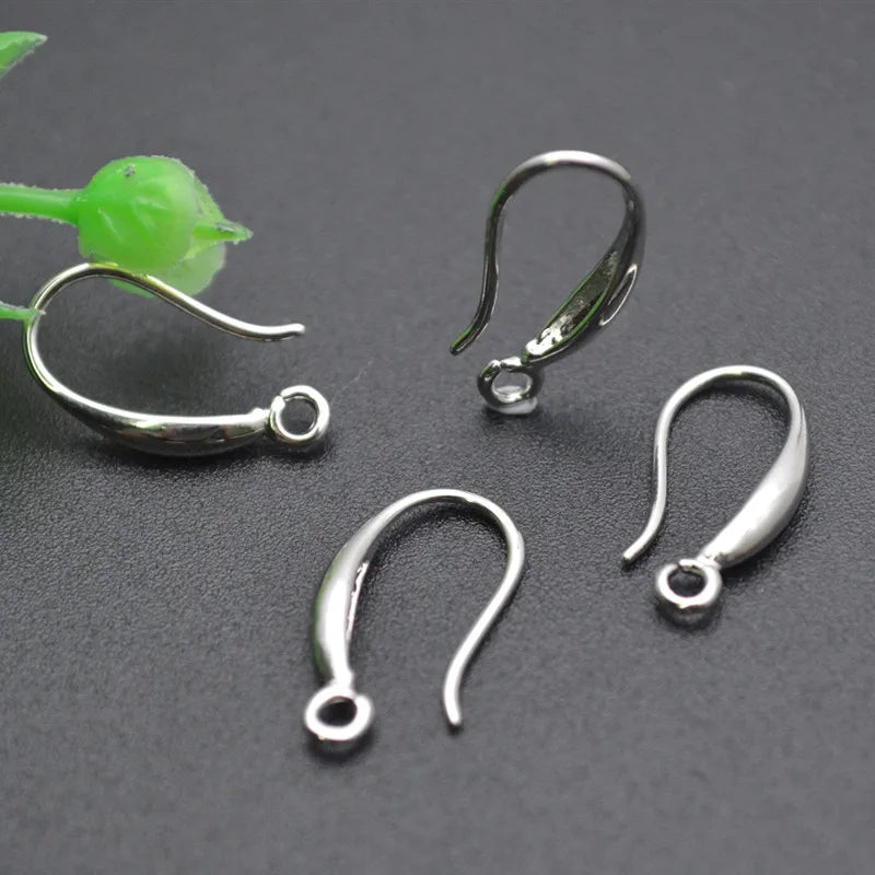 Real Gold Plated Earrings Hooks Color Remain Nickle Free Anti-rust Metal Ear Wire Jewelry Findings 50pcs