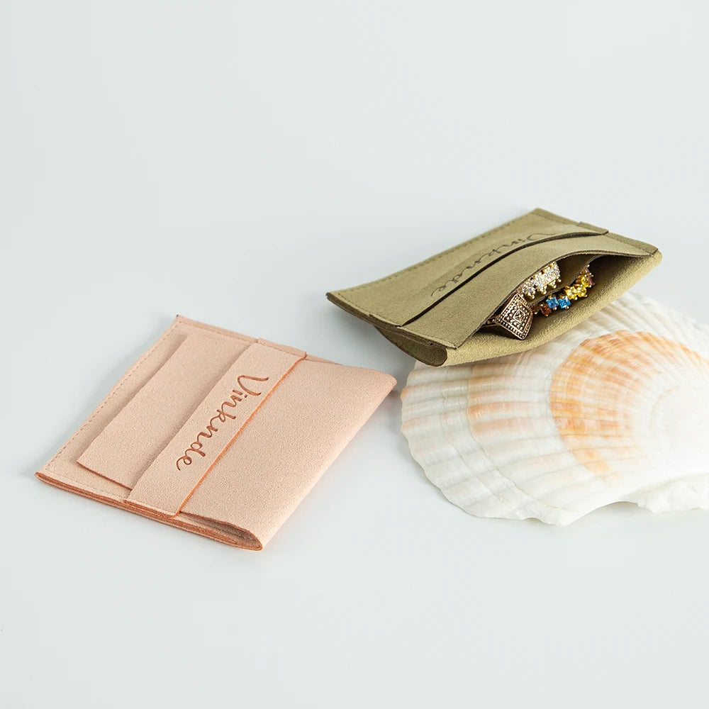 50pcs Microfiber Velvet Cotton Gift Bags with Compartment Custom Logo 10x10cm Jewelry Packaging Dust Pouches Wedding Party Sack