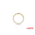 10Pcs Titanium CZ Crystal Nose Hinged Segment Hoop Clicker Ring Ear Cartilage Helix Daith Rook Lip Piercing Nariz Body Jewelry