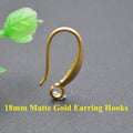 Real Gold Plated Earrings Hooks Color Remain Nickle Free Anti-rust Metal Ear Wire Jewelry Findings 50pcs